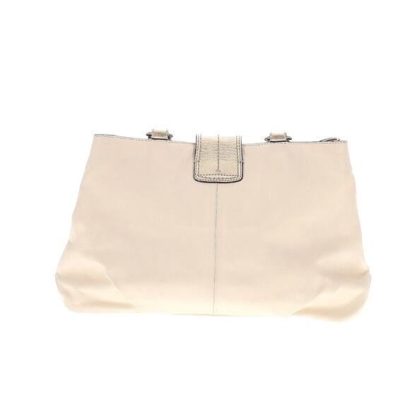 Coach Soho Cream Leather East West Tote Shoulder Bag Gold Trim - Picture 3 of 9